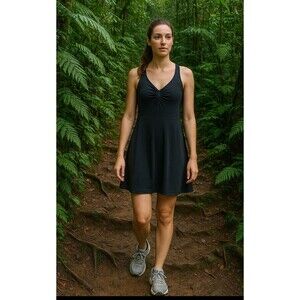 Mountain Hardware Women's Black Machala Sleeveless Hiking Dress Stretch Small